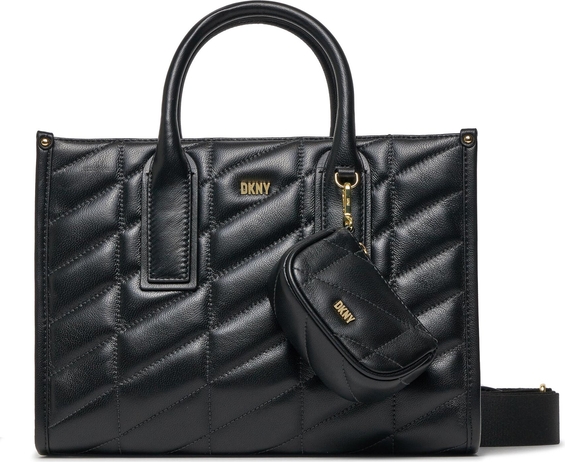 Czarna torebka DKNY do ręki matowa
