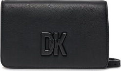 Czarna torebka DKNY matowa na ramię średnia