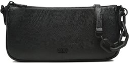 Czarna torebka DKNY matowa na ramię średnia