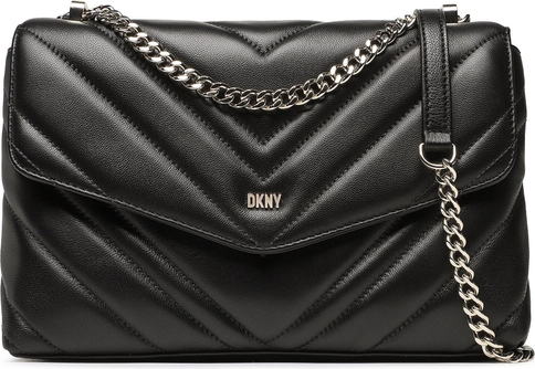 Czarna torebka DKNY średnia na ramię w młodzieżowym stylu