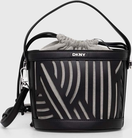 Czarna torebka DKNY średnia w wakacyjnym stylu na ramię