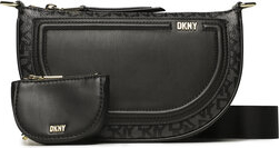 Czarna torebka DKNY w młodzieżowym stylu matowa na ramię