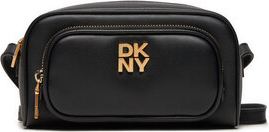 Czarna torebka DKNY w młodzieżowym stylu na ramię