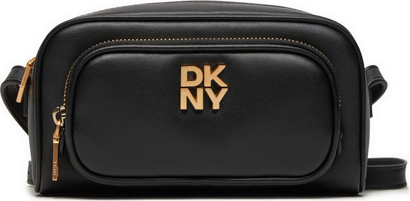 Czarna torebka DKNY w młodzieżowym stylu średnia