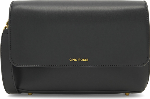 Czarna torebka Gino Rossi średnia na ramię matowa