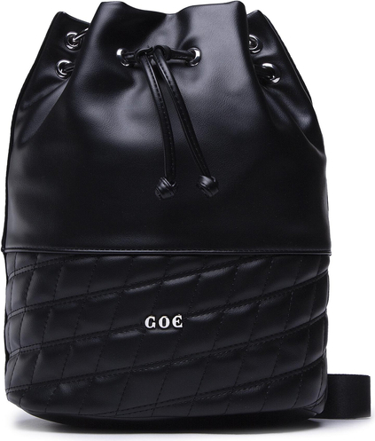 Czarna torebka Goe w wakacyjnym stylu na ramię matowa