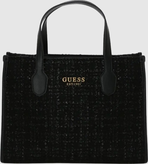 Czarna torebka Guess duża w stylu glamour