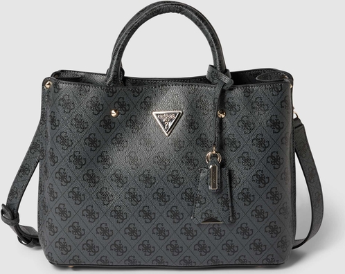 Czarna torebka Guess z nadrukiem w stylu glamour do ręki