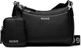 Czarna torebka Hugo Boss matowa w młodzieżowym stylu na ramię