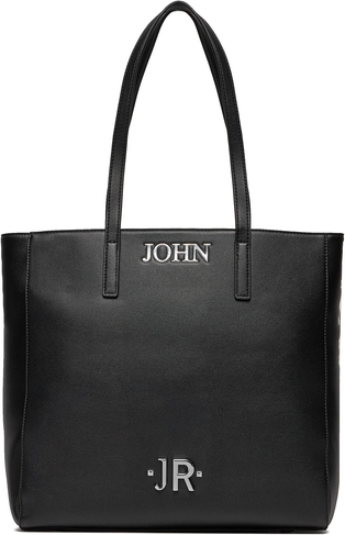 Czarna torebka John Richmond duża na ramię matowa