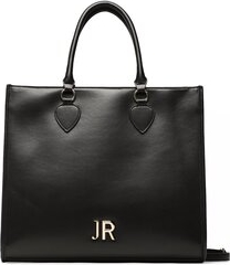 Czarna torebka John Richmond na ramię duża matowa