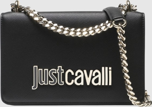 Czarna torebka Just Cavalli na ramię matowa