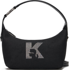 Czarna torebka Karl Lagerfeld matowa na ramię
