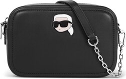 Czarna torebka Karl Lagerfeld na ramię średnia