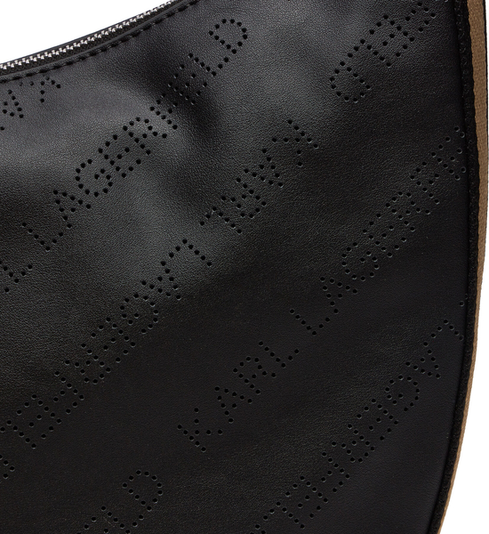 Czarna torebka Karl Lagerfeld średnia matowa na ramię