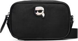 Czarna torebka Karl Lagerfeld średnia na ramię w młodzieżowym stylu