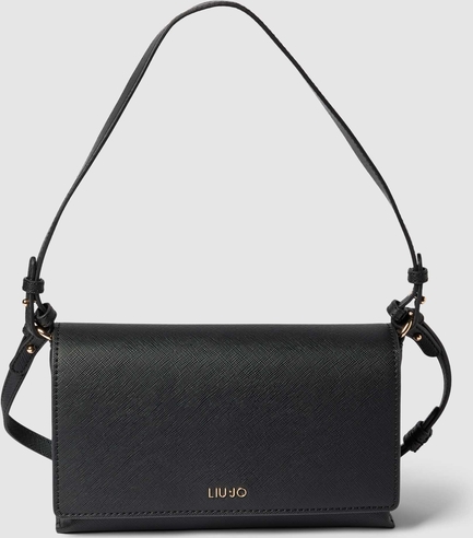 Czarna torebka Liu-Jo średnia z aplikacjami w stylu casual
