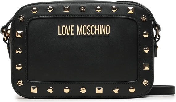 Czarna torebka Love Moschino matowa na ramię w młodzieżowym stylu