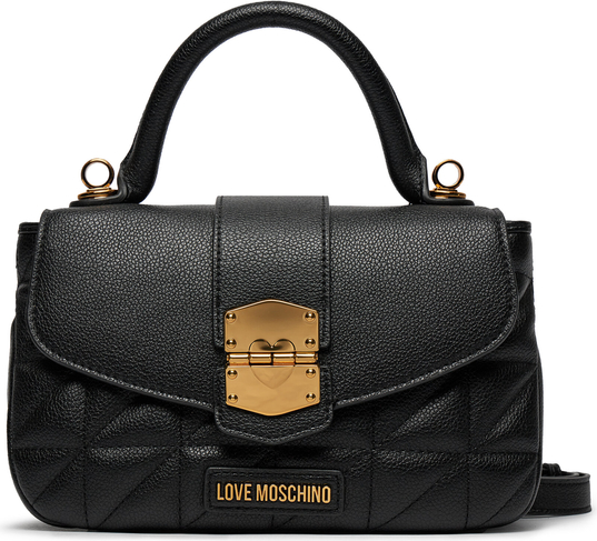Czarna torebka Love Moschino matowa średnia na ramię