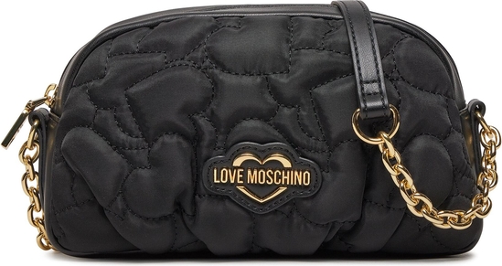 Czarna torebka Love Moschino na ramię średnia w młodzieżowym stylu