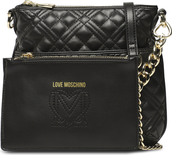Czarna torebka Love Moschino średnia w młodzieżowym stylu