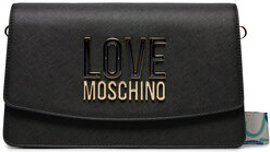 Czarna torebka Love Moschino średnia w młodzieżowym stylu matowa