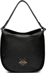 Czarna torebka Love Moschino w stylu casual średnia na ramię