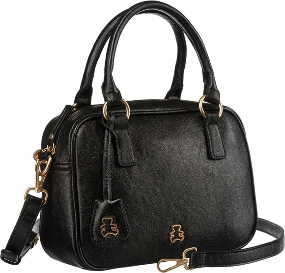 Czarna torebka Lulu Castagnette w wakacyjnym stylu do ręki średnia