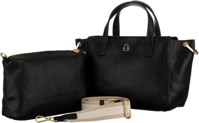 Czarna torebka Lulucastagnette w stylu glamour ze skóry ekologicznej matowa