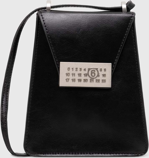 Czarna torebka MM6 Maison Margiela na ramię matowa średnia