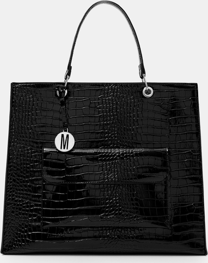 Czarna torebka Mohito duża w stylu glamour