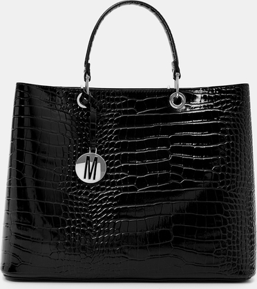 Czarna torebka Mohito w stylu glamour do ręki średnia