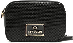 Czarna torebka Monnari na ramię w młodzieżowym stylu średnia