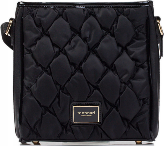 Czarna torebka Monnari pikowana w stylu glamour średnia
