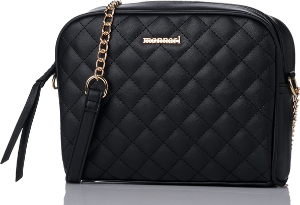 Czarna torebka Monnari w stylu glamour na ramię