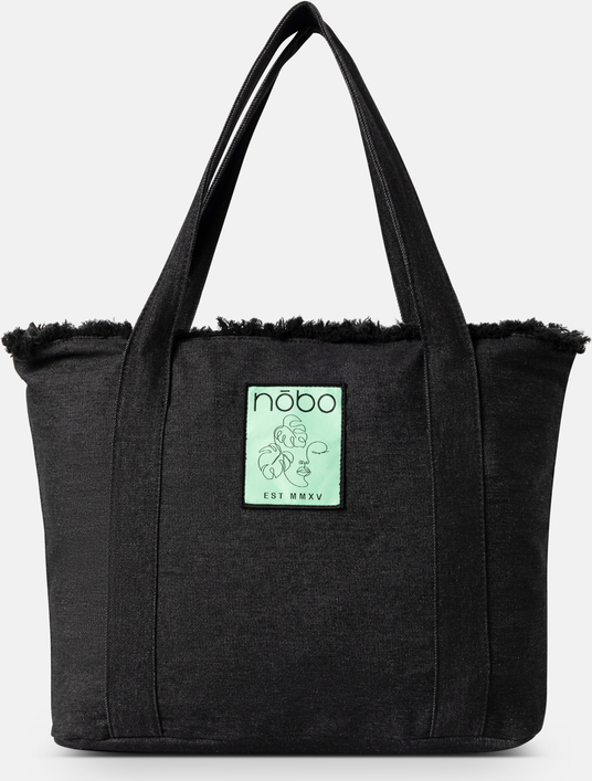 Czarna torebka NOBO matowa z tkaniny w stylu glamour