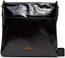 Czarna torebka NOBO na ramię średnia lakierowana