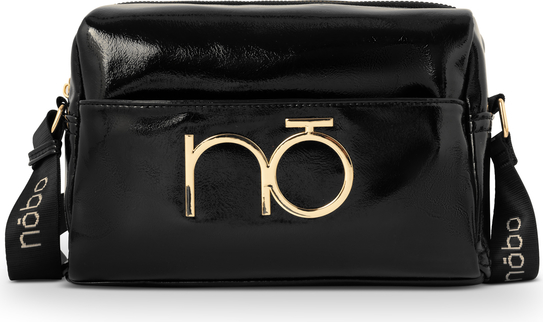 Czarna torebka NOBO na ramię w stylu glamour ze skóry ekologicznej
