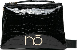 Czarna torebka NOBO w młodzieżowym stylu lakierowana