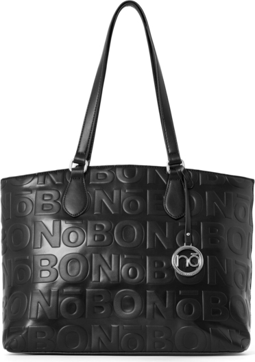 Czarna torebka NOBO w młodzieżowym stylu z nadrukiem duża