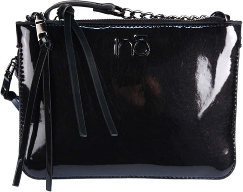 Czarna torebka NOBO w stylu glamour lakierowana