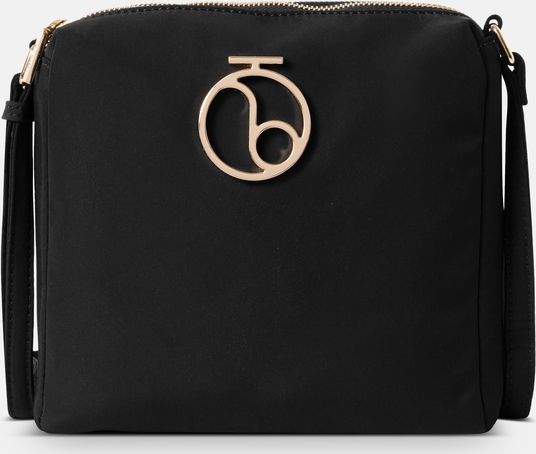 Czarna torebka NOBO w stylu glamour z tkaniny