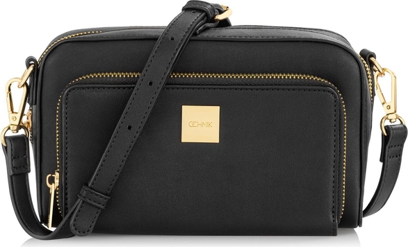 Czarna torebka Ochnik średnia w stylu glamour