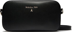 Czarna torebka Patrizia Pepe matowa średnia w młodzieżowym stylu