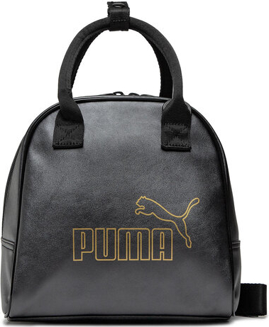Czarna torebka Puma do ręki w sportowym stylu matowa