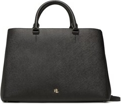 Czarna torebka Ralph Lauren do ręki średnia matowa