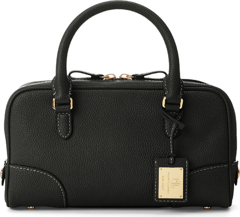 Czarna torebka Ralph Lauren matowa średnia do ręki