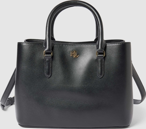 Czarna torebka Ralph Lauren matowa w stylu glamour średnia