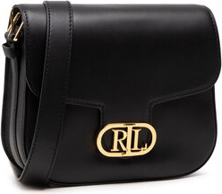 Czarna torebka Ralph Lauren na ramię średnia