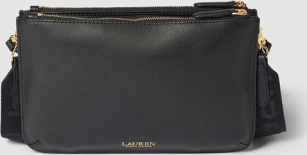 Czarna torebka Ralph Lauren średnia ze skóry